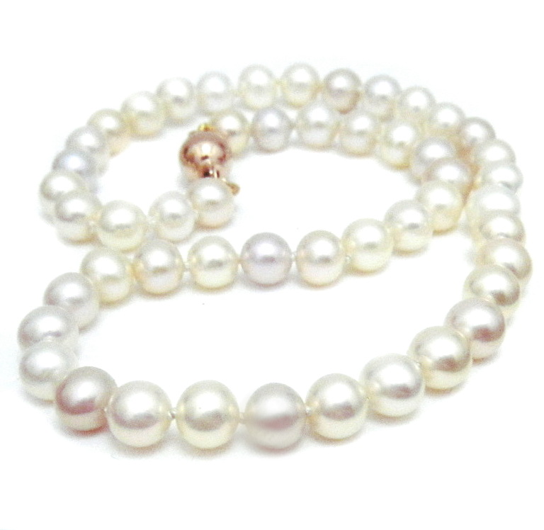 Natural White 6.8-7.4mm shorter Pearls Necklace